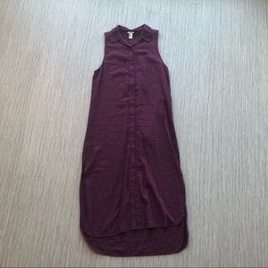 LONG MIDI SLEEVELESS FLANNEL DRESS